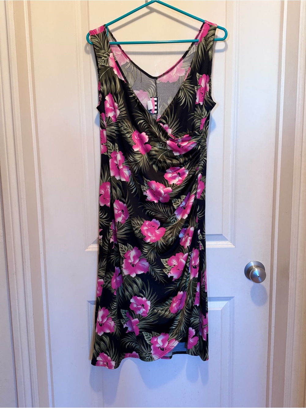 Pinup Girl Clothing Tropical Print Wiggle Dress